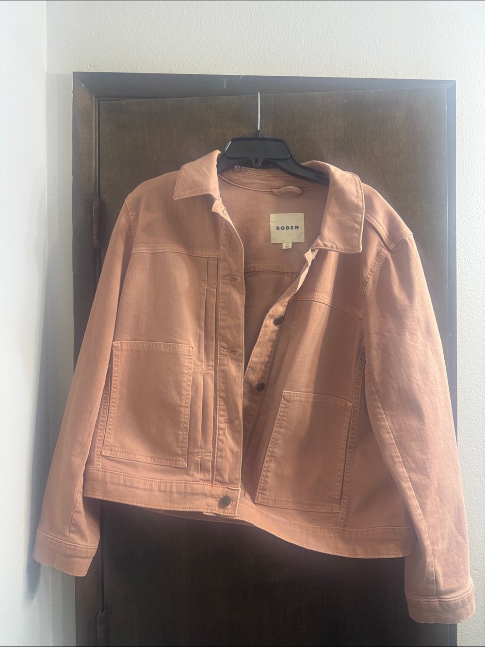 Boden Women's Peach-Tan Cotton Jean Jacket